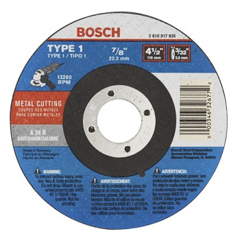 Bosch Cw1m450 4.5in. Mtl Cutoff Blade