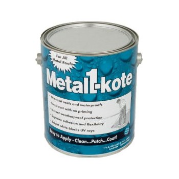 Roof Coating-Waterproof-Metal 1 Kote-White-1 Gallon