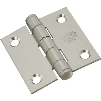 National Hardware N140-566 505BC Non-Removable Pin Hinge in Plain  Steel,3-1/2 Inch