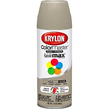 Krylon 2504 Colormaster Spray Enamel, Khaki ~ 12 Oz Spray