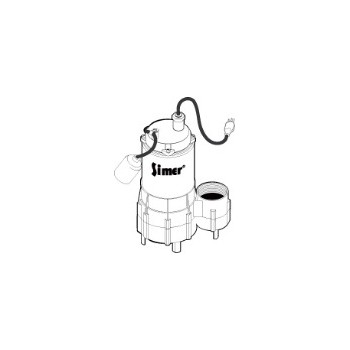 Simer 2961 4/10hp Sewage Pump