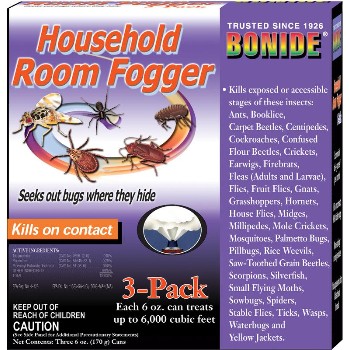 Bonide 683 Room Fogger ~ Insect Pests, 3 Can Pack