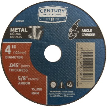 Century Drill & Tool 08307 4x.045 Mtl Cutoff Wheel