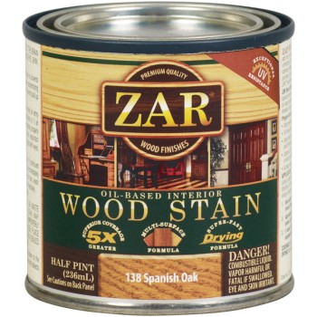 Zar 13806 Wood Stain ~ Spanish Oak, 1/2 Pint