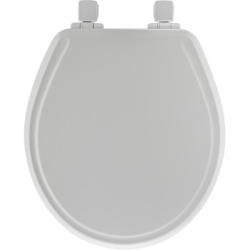 Bemis 48slow 000 Toilet Seat, Round Molded Wood ~ White