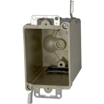 Allied Moulded Prods 9363=ewk Single Gang Box, 16 Cubic Inches ~ Beige
