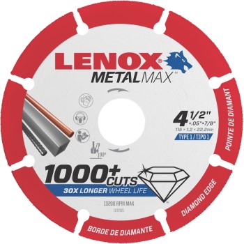 Lenox 1972921 4-1/2x7/8in. Cutoffwheel