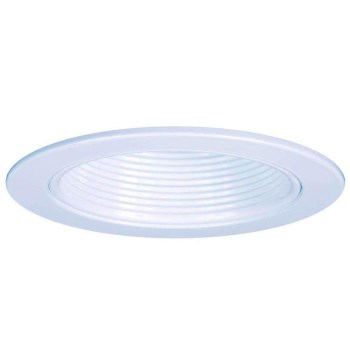 Cooper Lighting/Regent RE-4001WB Halo Plastic Step Baffle Trim, White ~ 4"