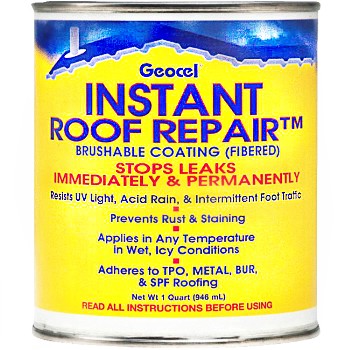 Geocel 25200 Instant Roof Repair Brushable Coating, Clear ~ Quart
