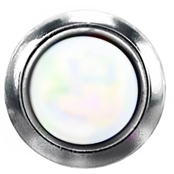 Heath/zenith 455a Lighted Door Button, Silver Rim ~ 3/4" Diameter