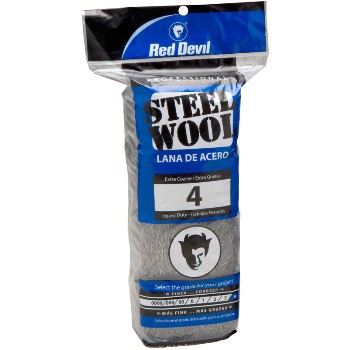 Red Devil 0317 Steel Wool Pads, #4 Extra Coarse ~ 16 Pads/pack