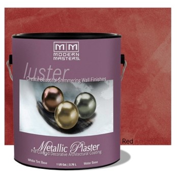 Modern Masters Psmp744gal Luster Series Metallic Plaster, Red ~ Gallon