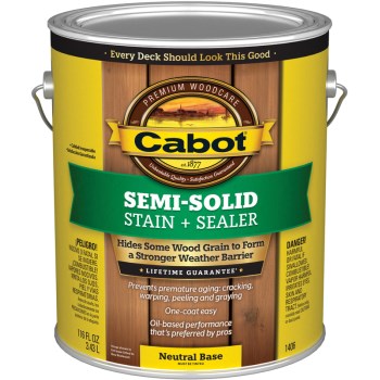 Cabot 01-1406 Semi-solid Deck & Siding Stain, Neutral Base ~ Gallon