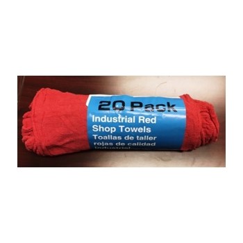 Reclaimed Textiles Co 500-20 500-00 20 Pk Red Shop Towels