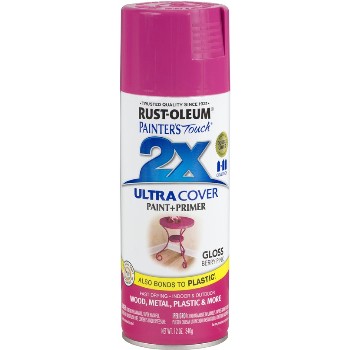 Rust-Oleum 249123 Painters Touch 2X Ultra, Berry Pink Gloss ~ 12 oz 