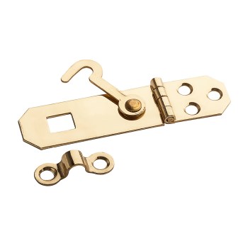 National 211912 Solid Brass Hasp / Hook, Vp 1828 3/4" X 2 3/4"