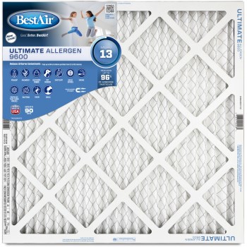 Pleated Furnace Air Filter, MERV 13 - 20" x 20" x 1"