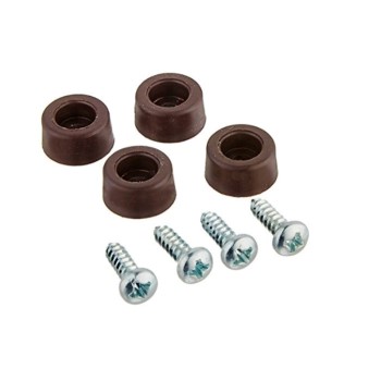 National 225342 Brown Bumpers, 1/4" H X 1/2" W ~ Pack Of 4