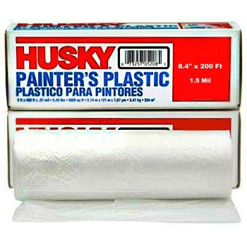 Polyamerica Cf15083-0200 Husky Polyethylene Plastic Sheeting, Clear ~ 8.4" X 200 Ft - 1.5 Mil