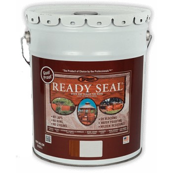 Exterior Stain: READY SEAL Finish 5-gal. Natural Cedar Exterior Wood Stain and Sealer 512