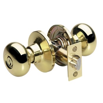 Masterlock Bco0103 Biscuit Entry Lock, Polished Brass