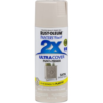 Rust-Oleum 299883 Painters Touch 2X Ultra Cover Spray Paint, Smokey Beige [Satin]  ~ 12 oz Cans