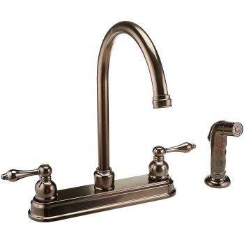 Hardware House 122672 Kitchen Faucet W/spray ~ Two Handle, Classic Bronze