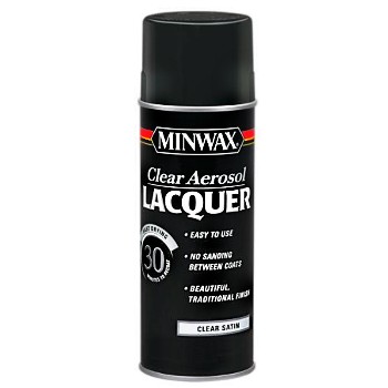 Minwax 15210 Aerosol Lacquer, Clear Satin ~ 12.5 Oz Cans