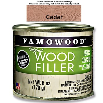 Eclectic 36021108 Original Wood Filler, Cedar ~ 6 Oz Can