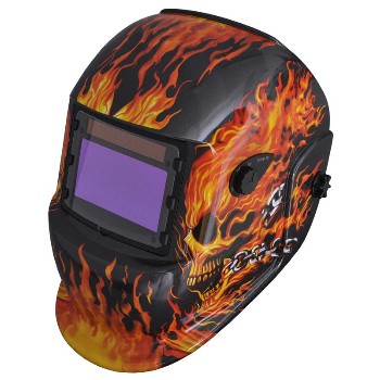 K-t Ind 4-1071 Welding Helmet, Flaming Skull