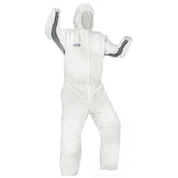 Kimberly Clark 46144 White Coveralls, Breathable Splash & Particle Protection - Xl ~ Pack Of 25