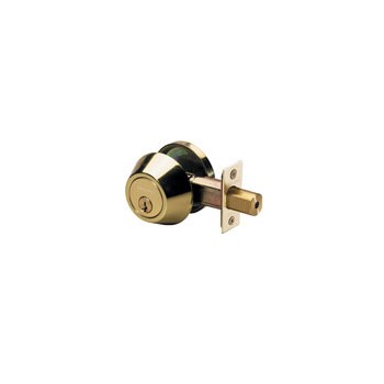 Masterlock Dso0603 Deadbolt Single Cylinder Polished Brass