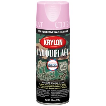 Krylon K04302000 Ultra-flat Camouflage Paint, Camo Pink ~ 11 Oz Spray Cans