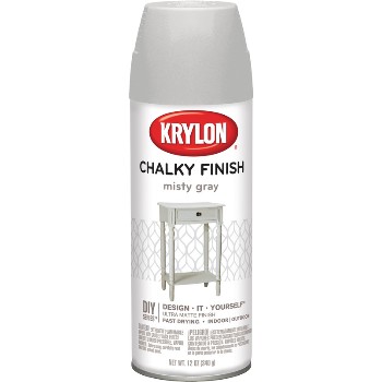 Krylon 4102 Chalky Finish Paint, Spray ~ Misty Gray