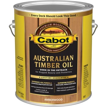Cabot 01-3457 Australian Timber Oil, Amberwood ~ 1 Gallon