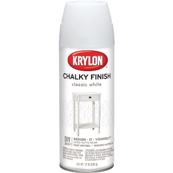 Krylon 4101 Chalky Finish Paint, Spray ~ Classic White
