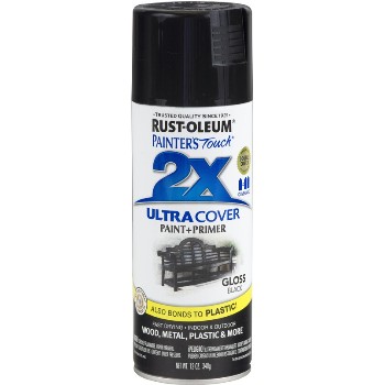 Rust-oleum 249122 Ultra Cover Spray, Gloss Black ~ 12 Oz Spray Cans