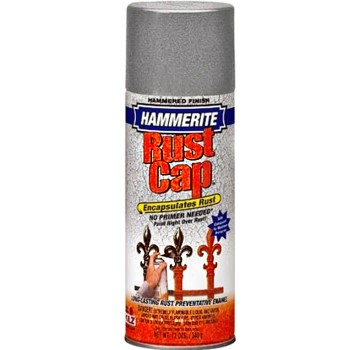 Masterchem 41105 Hammerite Rust Cap Hammered Metal Finish Spray, Silver Gray ~ 12 Oz