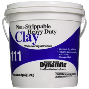 Gardner-gibson 7111-300-20 Clay Wallcovering Adhesive, Non-strippable ~ Gallon