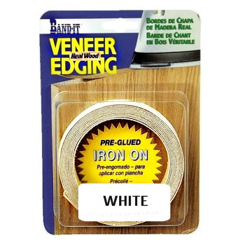 Cloverdale Hm88065 Wood Veneer Edging, White ~ 7/8" X 8 Ft