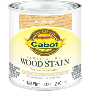 Cabot 1440008121003 Wood Stain - Golden Oak - 1/2 Pint