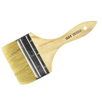 Linzer White China Bristle Chip Flat Paint Brush, 4