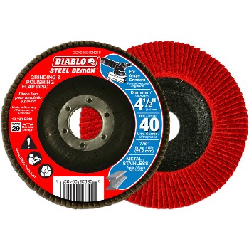 Freud/diablo Dcx045040n01f Diablo Steel Grinding & Polishing Flap Disc, 40g ~ 4.5"