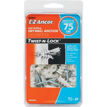 Itw/ramset 25310 Twist-n-lock™ Drywall Anchor, 75 Lb ~ Pack Of 50