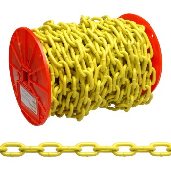 Apextool Pd0725027 Coil Chain On Reel, Yellow 100 Ft. ~ 3/16"
