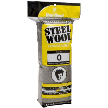 Red Devil 0313 Steel Wool Pads, #0 Fine ~ 16 Pads/pack