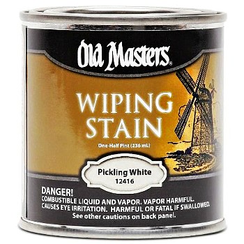 Old Masters 12416 Wiping Wood Stain, Pickling White ~ 1/2 Pint