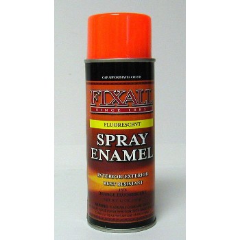 Fixall F1381 Spray Enamel - Inverted Can ~ Fluouescent Red-orange