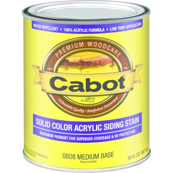 Cabot 140.0000808.005 Acrylic Siding Stain, Medium Base ~ Quart