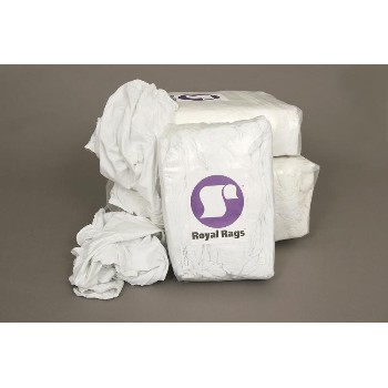 Reclaimed Textiles Co 101-01-05-04.00 Reclaimed Knit Wiping Cloths, White ~ 4 Lb. Bag